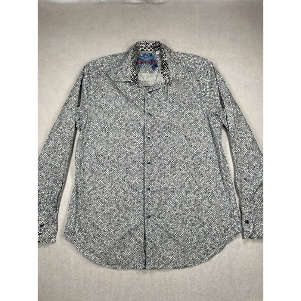 Robert Graham Men's BOLD Floral Long Sleeve Button-Up Classic Fit Shirt - Size L